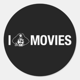 Sticker Rond i films pirates