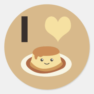 Sticker Rond I flan de coeur (amour) !