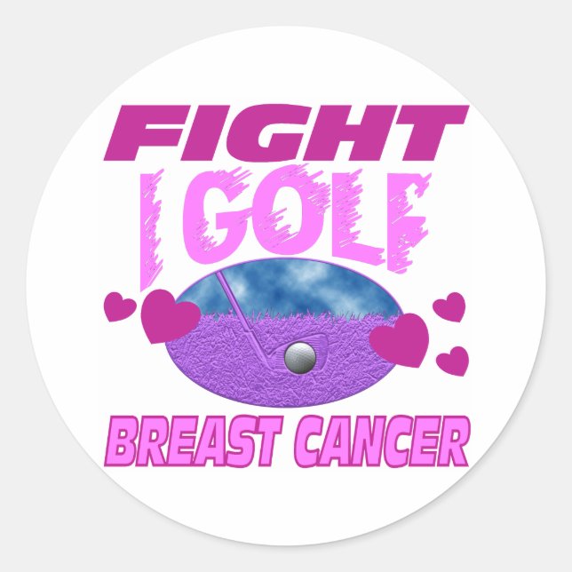 Sticker Rond I Golf > Lutte contre le cancer du sein (Devant)