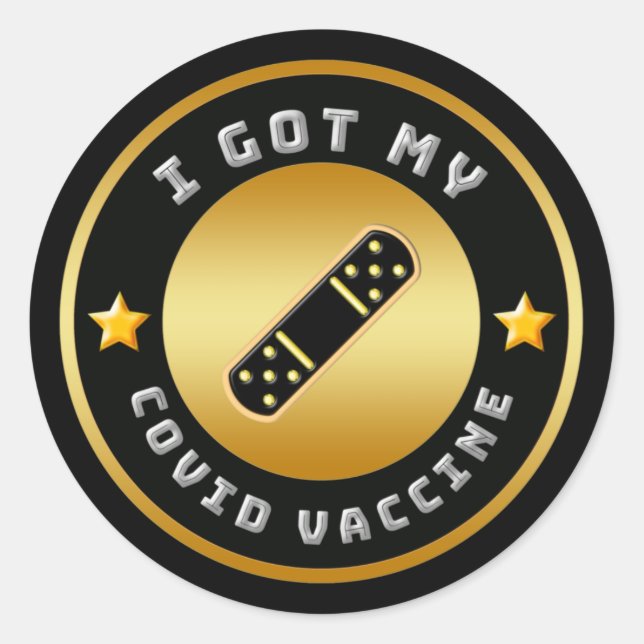 Sticker Rond I Got My COVID Vaccine Vaccination  (Devant)