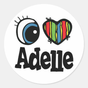 Sticker Rond I Heart (Amour) Adelle