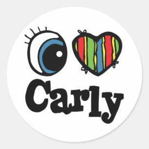 Sticker Rond I Heart (Amour) Carly