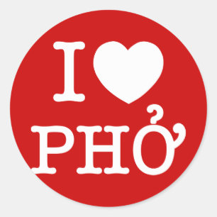 Sticker Rond I Heart (Amour) Pho