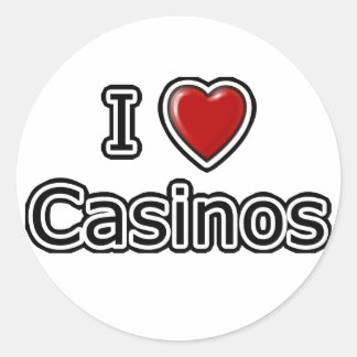 Sticker Rond I Heart Casinos