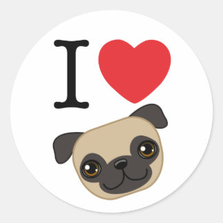 Sticker Rond I Heart Fawn Carlins