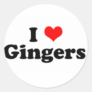 Sticker Rond I Heart Gingers