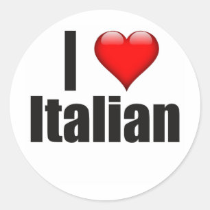 Sticker Rond I Heart Italian