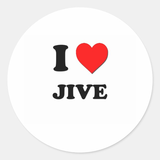 Sticker Rond I Heart Jive (Devant)