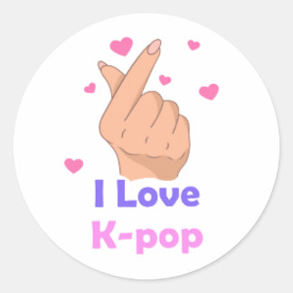 Sticker Rond I Heart Kpop