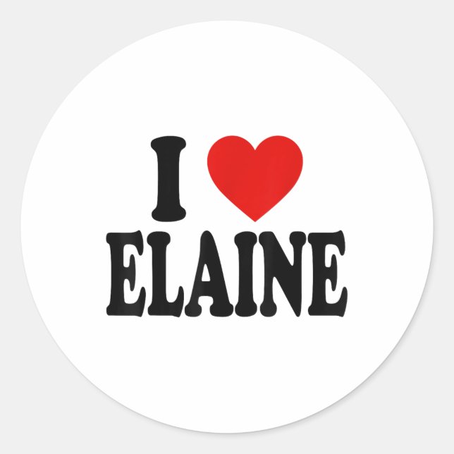 Sticker Rond I Heart Love Elaine _1 (Devant)