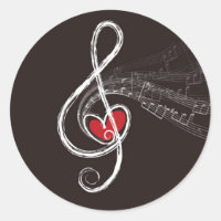 I HEART MUSIQUE Trek Clef Black Custom