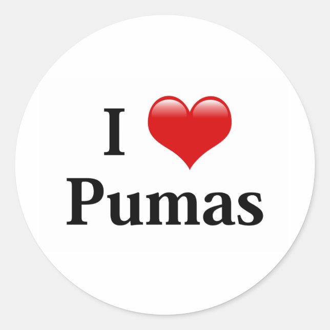 Sticker Rond I Heart Pumas (Devant)