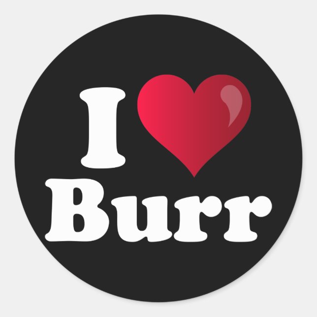 Sticker Rond I Heart Richard Burr (Devant)