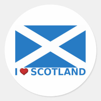 Sticker Rond I Heart Scotland