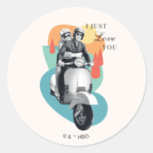 Sticker Rond "I Just Lotus You" Tanya & Greg - Le Lotus Blanc