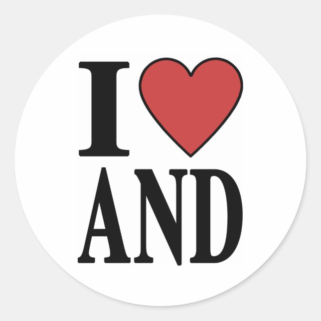 Sticker Rond I Love Andorra (Devant)