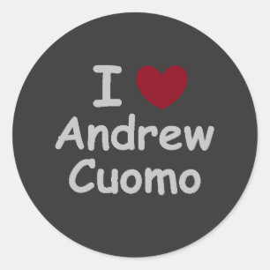 Sticker Rond I Love Andrew Cuomo
