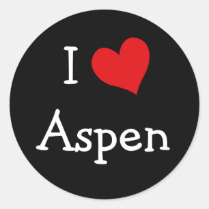 Sticker Rond I Love Aspen