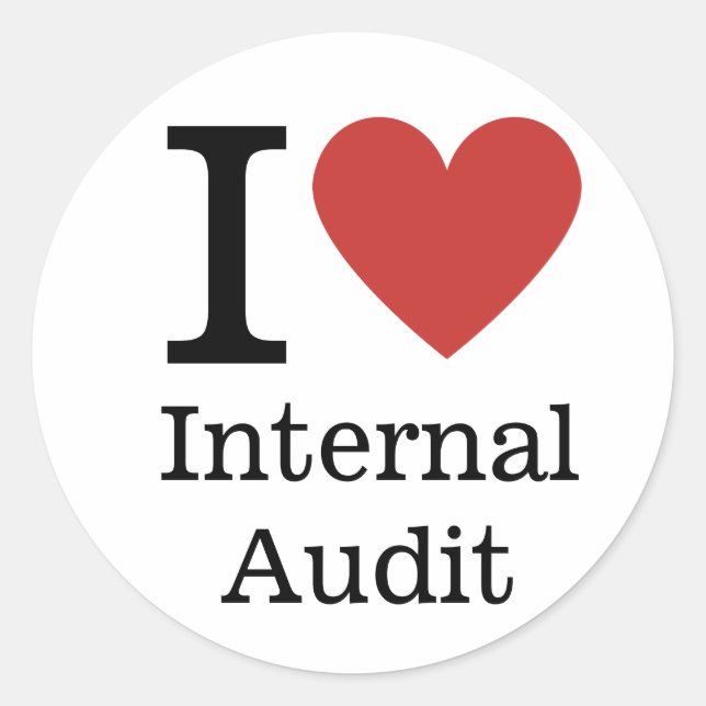 Sticker Rond I ❤️ Love Audit interne (pour les employés) PERSON (Devant)