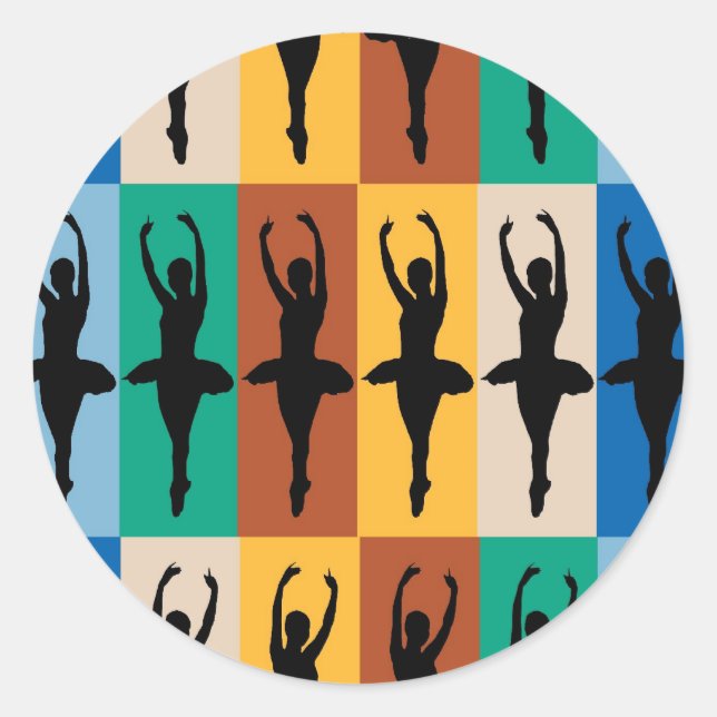 Sticker Rond I Love Ballet (Devant)