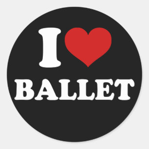 Sticker Rond I Love Ballet