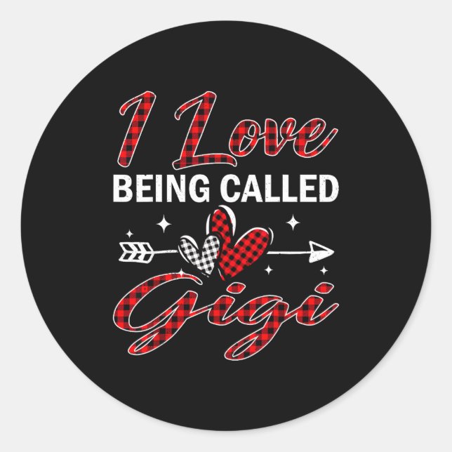 Sticker Rond I Love Being Called Gigi Xmas Christmas Family  (Devant)