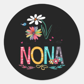 Sticker Rond I Love Being Called Nonna Sunflower Shirt 