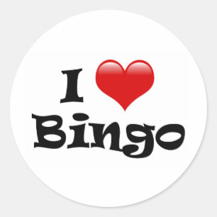 Sticker Rond I Love Bingo