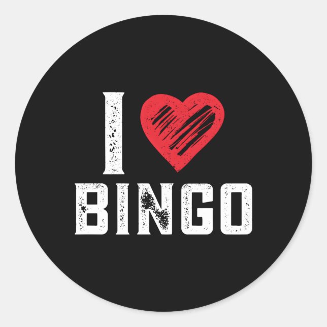 Sticker Rond I Love Bingo Bingo Bingo (Devant)