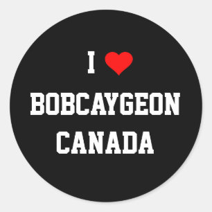 Sticker Rond I Love Bobcaygeon, Canada