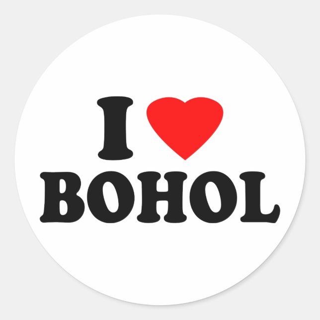 Sticker Rond I Love Bohol (Devant)