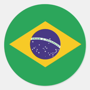 Sticker Rond I love Brazil