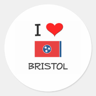 Sticker Rond I Love Bristol Tennessee