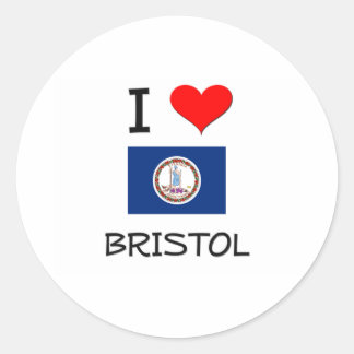 Sticker Rond I Love Bristol Virginia