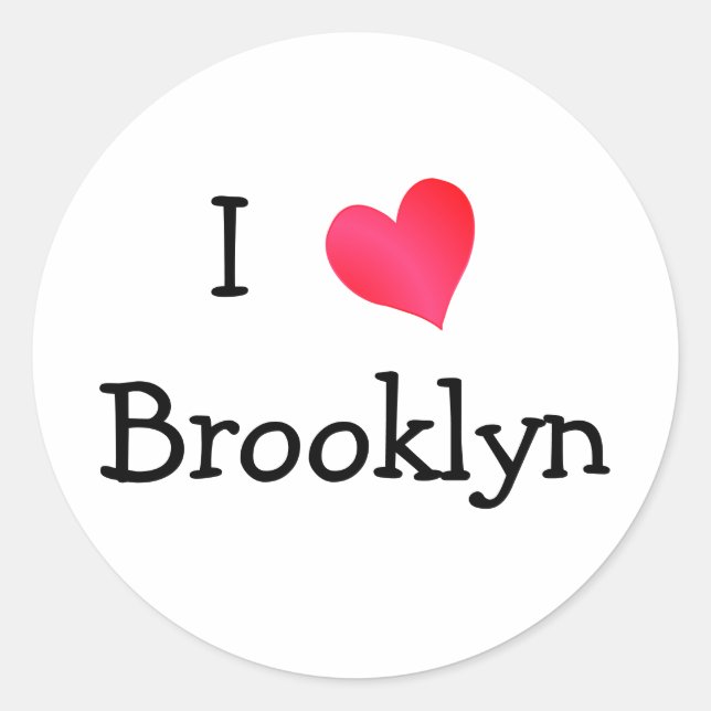 Sticker Rond I Love Brooklyn (Devant)
