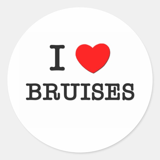 Sticker Rond I Love Bruises (Devant)