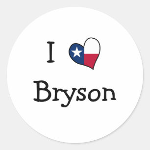 Sticker Rond I Love Bryson