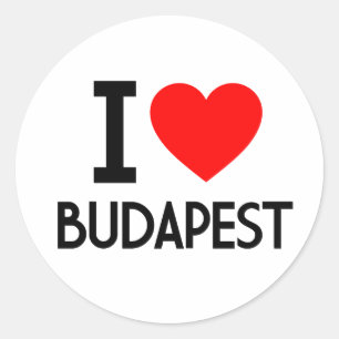 Sticker Rond I Love Budapest