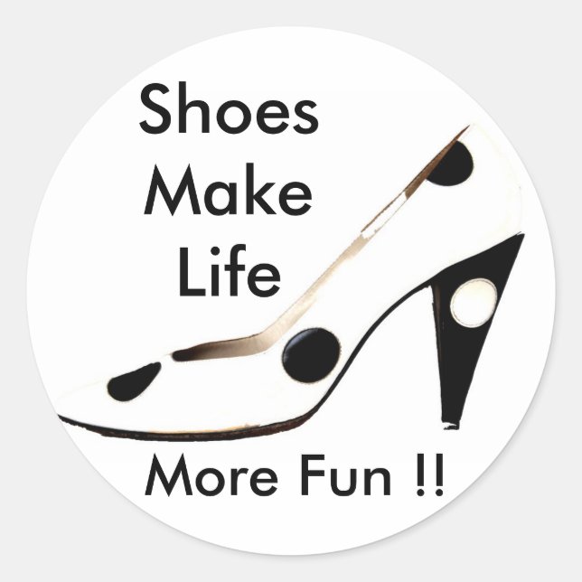 Sticker Rond I Love Chaussures Female Fashionista (Devant)