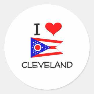 Sticker Rond I Love Cleveland Ohio