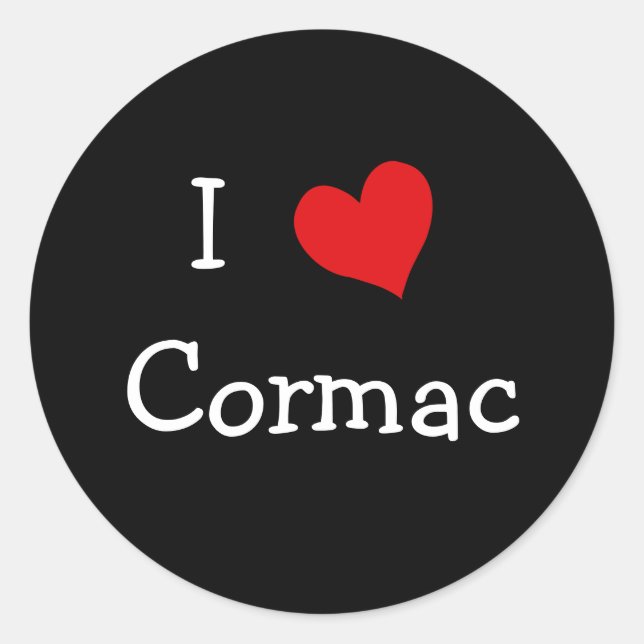 Sticker Rond I Love Cormac (Devant)