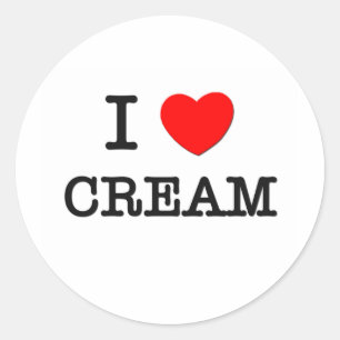 Sticker Rond I Love Cream