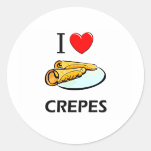 Sticker Rond I Love Crepes