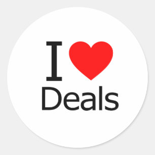 Sticker Rond I Love Deals