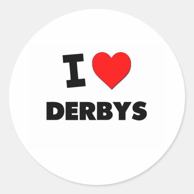 Sticker Rond I Love Derbys (Devant)