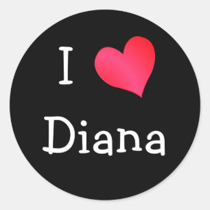 Sticker Rond I Love Diana