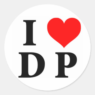 Sticker Rond I Love DP