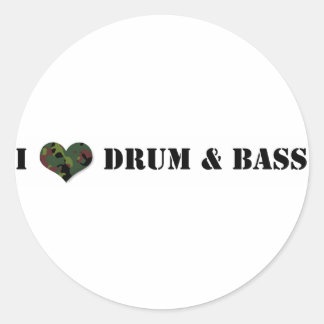 Sticker Rond I Love Drum and Bass