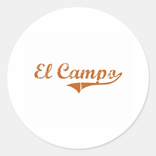 Sticker Rond I Love El Campo Texas (Devant)