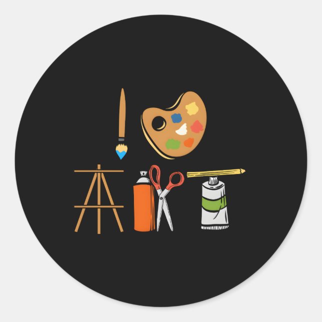 Sticker Rond I Love Fun Craft (Devant)